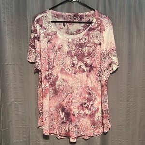 Style & Co Floral Studded Top